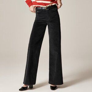 NWT J. Crew Petite wide-leg trouser in washed velvet